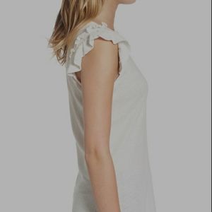 CURRENT ELLIOTT DOUBLE RUFFLE TOP